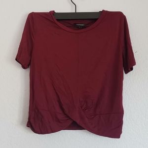 Burgundy crop top